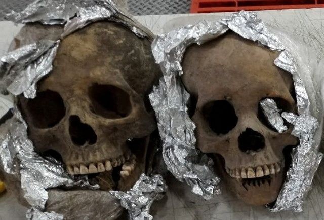 Four human skulls discovered in the post at Mexican airport