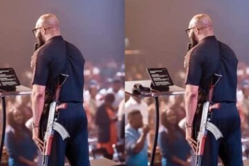 Nigerian Pastor arrested after carrying AK-47 whilst preaching